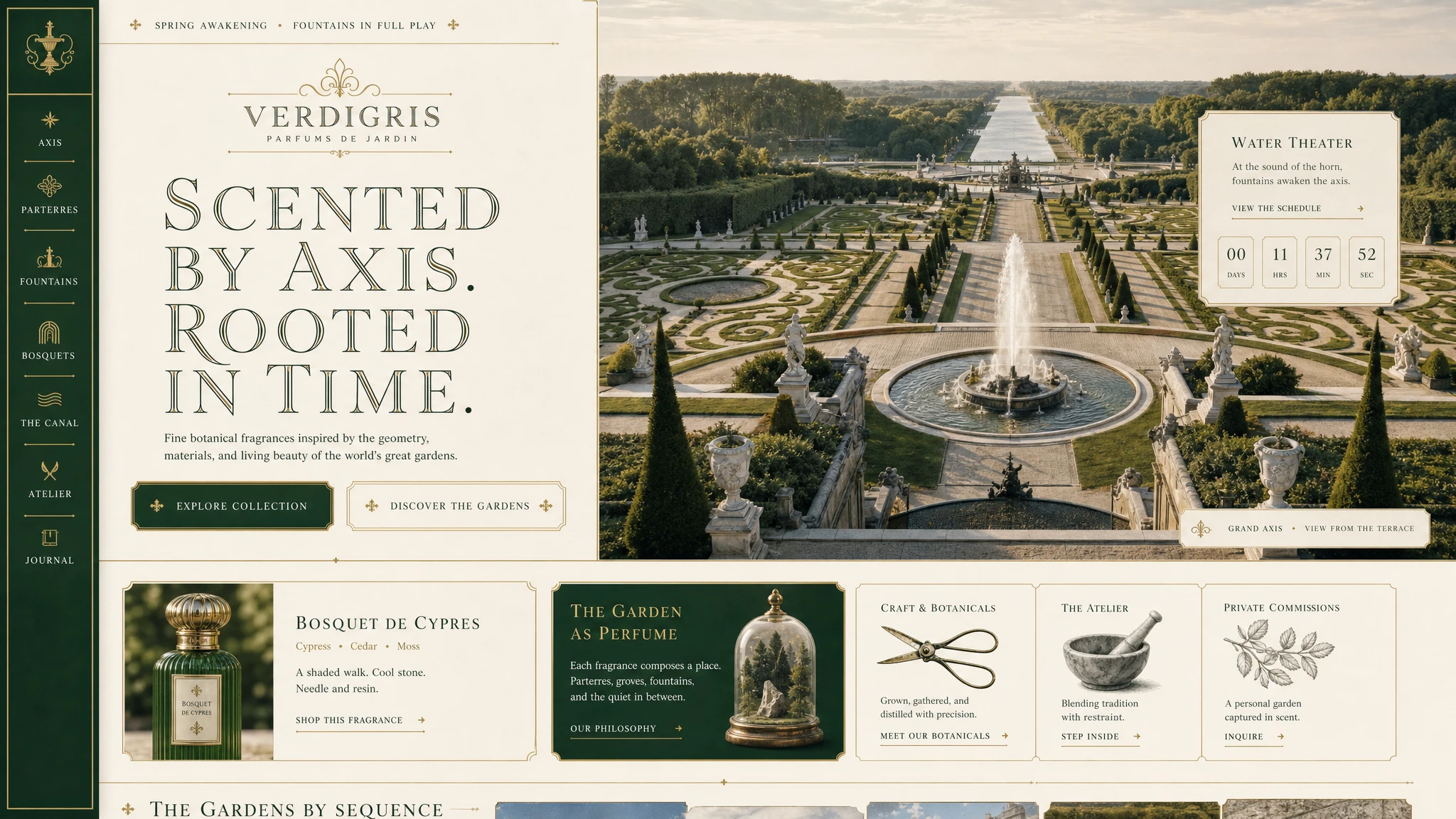 Verdigris Parfums de Jardin home page